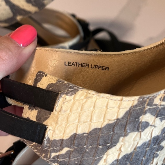 L.A.M.B. Black Grey & Snakeskin Heels with Multiple straps - Size 10 (fits 9) - Picture 9 of 16